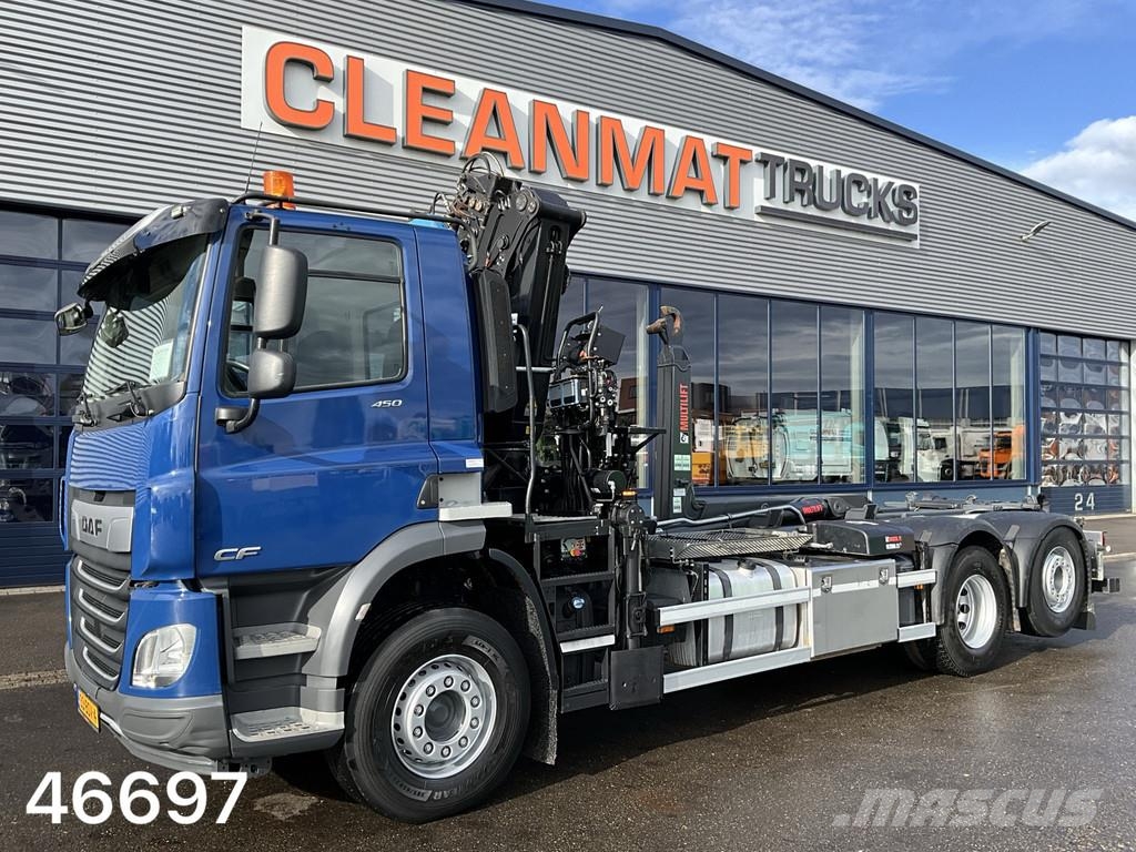 DAF FAN CF 450 6x2 Hiab 19 Tonmeter Z-kraan gancho Caminhões Roll-on Roll-off