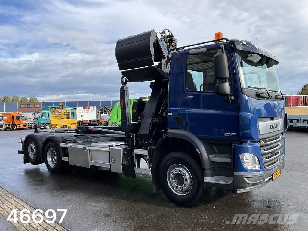 DAF FAN CF 450 6x2 Hiab 19 Tonmeter Z-kraan gancho Caminhões Roll-on Roll-off