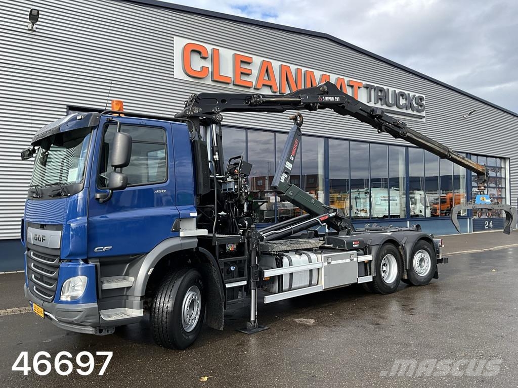 DAF FAN CF 450 6x2 Hiab 19 Tonmeter Z-kraan gancho Caminhões Roll-on Roll-off