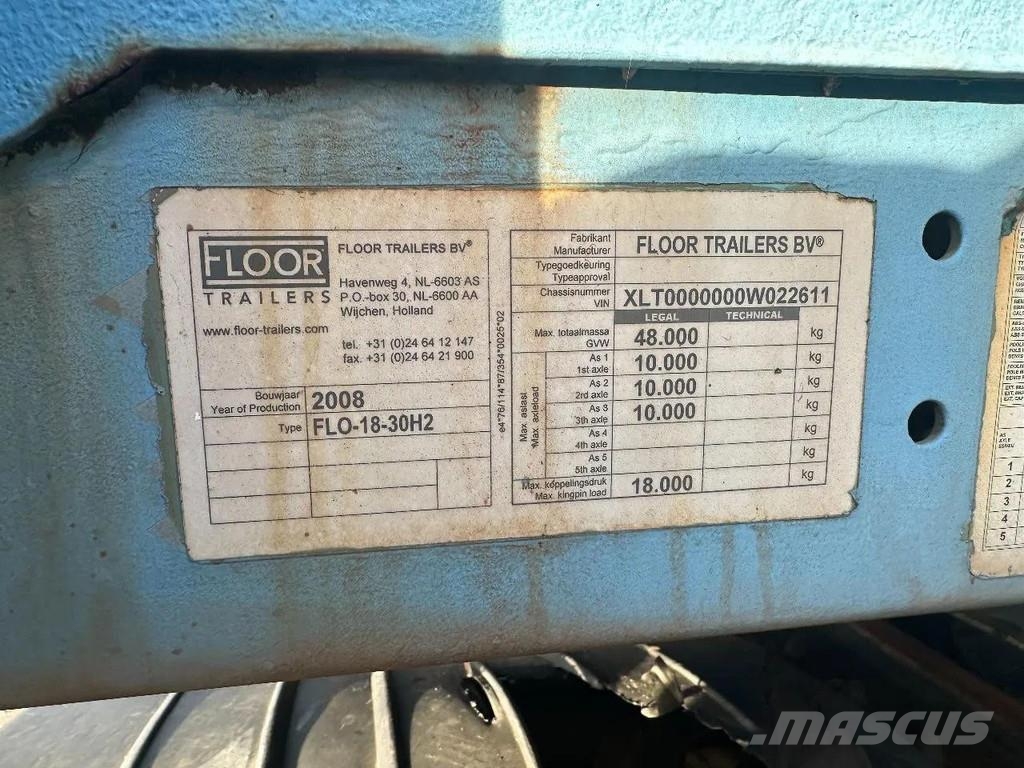 Floor FLO-18-30H2 HIAB Roller 165-F3 Rotator Semirremolques de plataformas planas/laterales abatibles