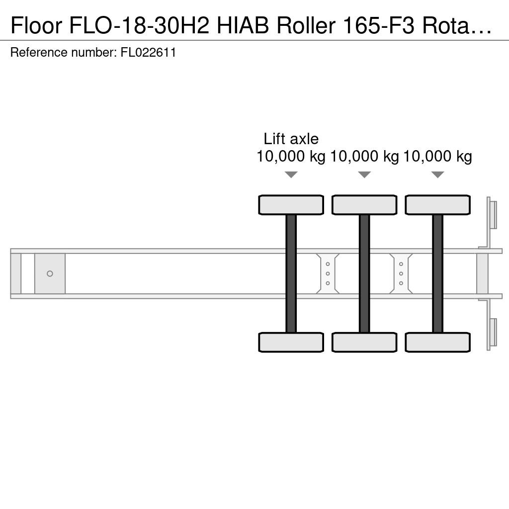 Floor FLO-18-30H2 HIAB Roller 165-F3 Rotator Semirremolques de plataformas planas/laterales abatibles
