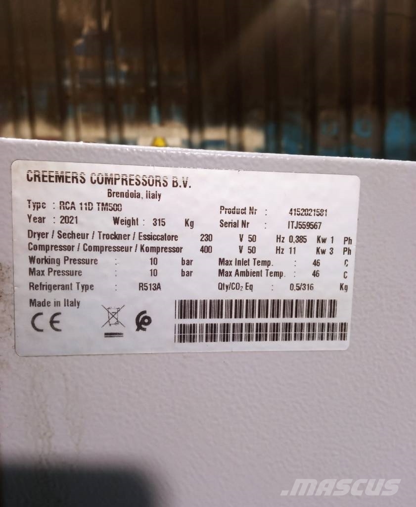 Creemers RCA 11 TM500 Kompresory