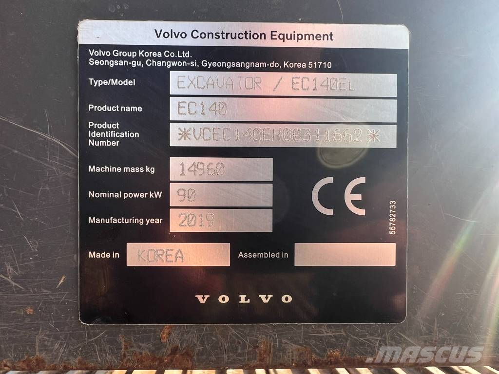 Volvo EC 140 EL Εκσκαφείς με ερπύστριες