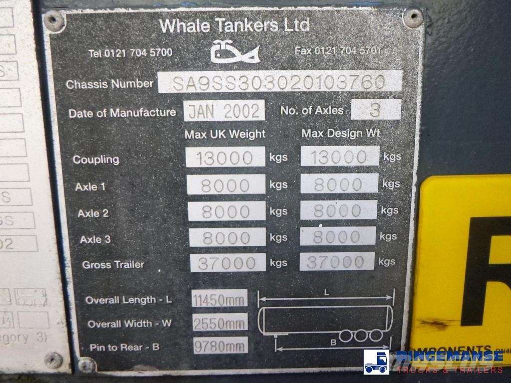 WHALE Vacuum tank inox 30 m3 / 1 comp + pump Poluprikolice cisterne