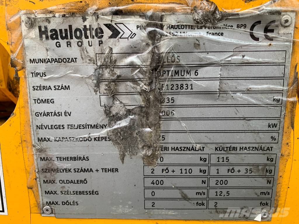 Haulotte OPTIMUM 6 V-3868 EO Складська техніка - Інші