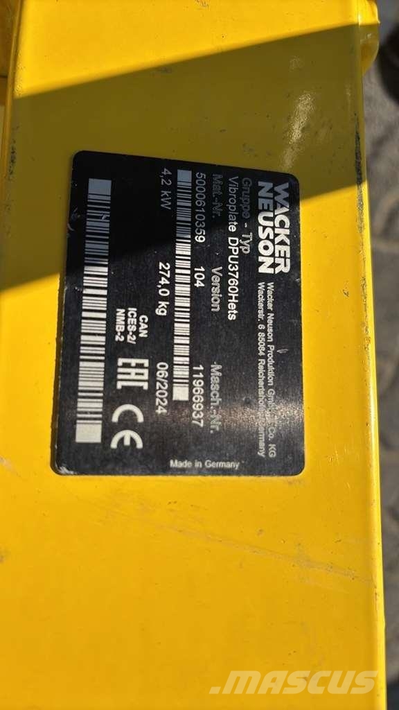 Wacker Neuson DPU 3760 Hets Markvibratorer