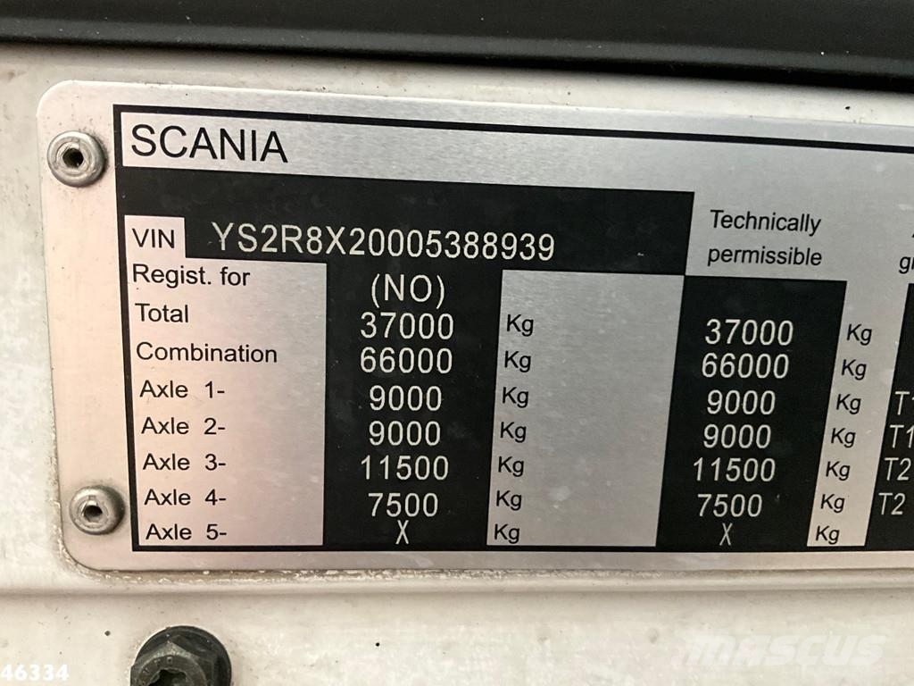 Scania R 580 8x2 V8 Retarder Euro 6 HMF 50 Tonmeter laadk Grúas todo terreno