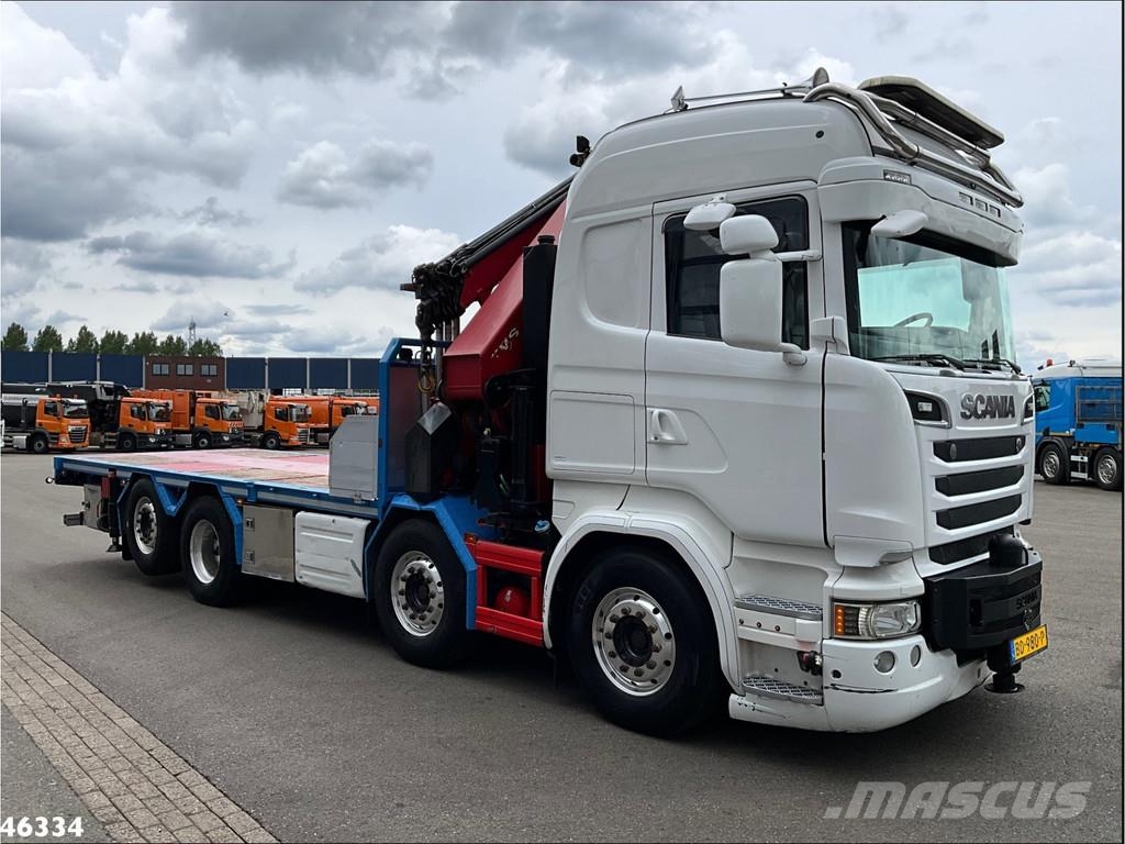 Scania R 580 8x2 V8 Retarder Euro 6 HMF 50 Tonmeter laadk Grúas todo terreno