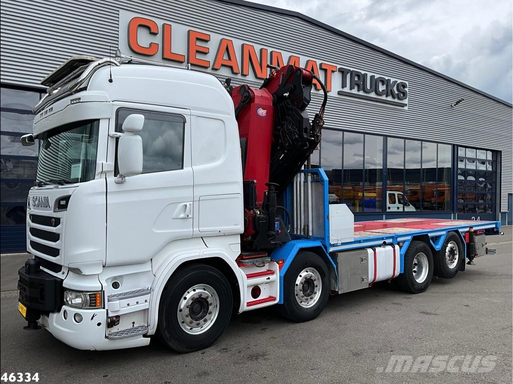 Scania R 580 8x2 V8 Retarder Euro 6 HMF 50 Tonmeter laadk Grúas todo terreno