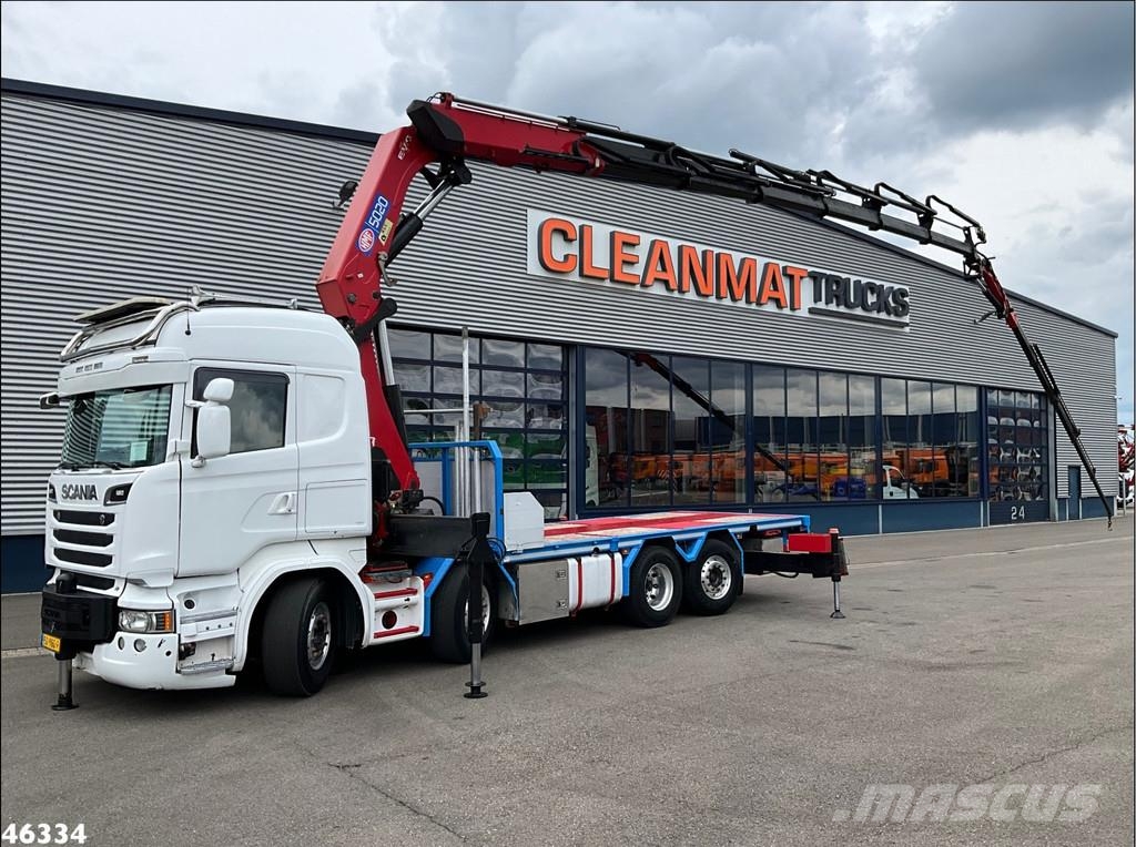 Scania R 580 8x2 V8 Retarder Euro 6 HMF 50 Tonmeter laadk Grúas todo terreno
