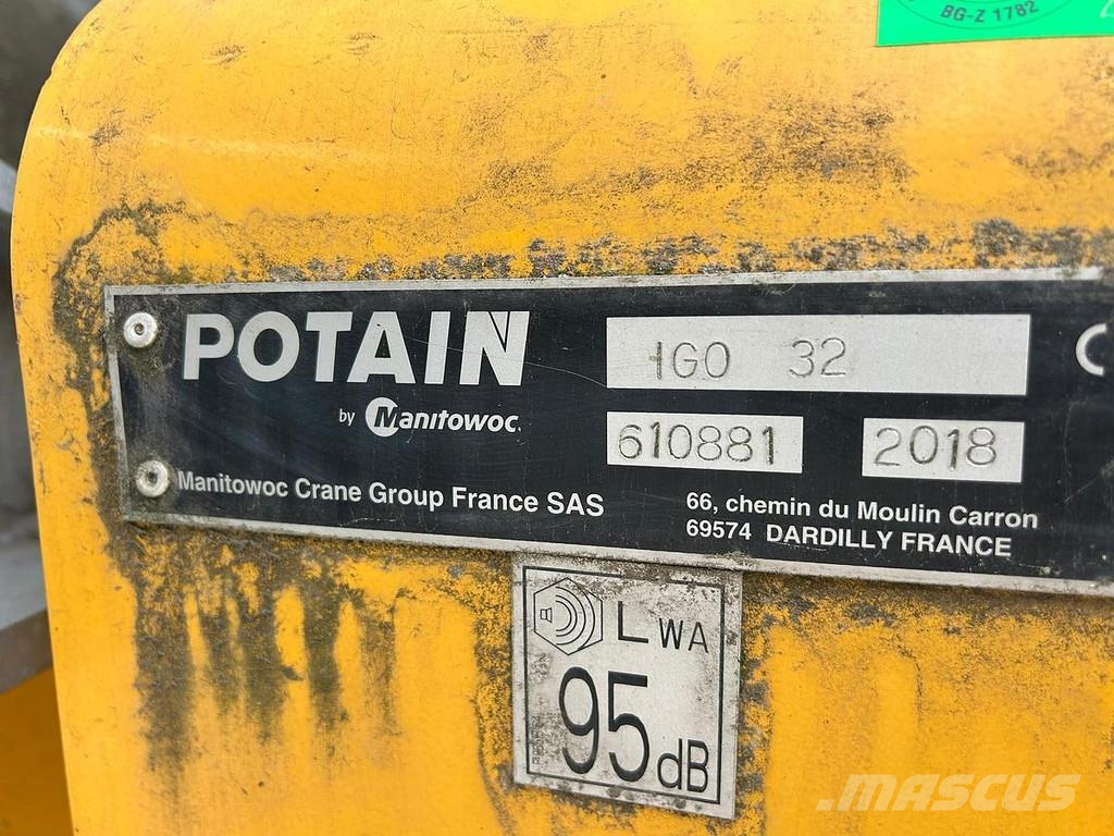 Potain IGO 32 Bokštiniai kranai