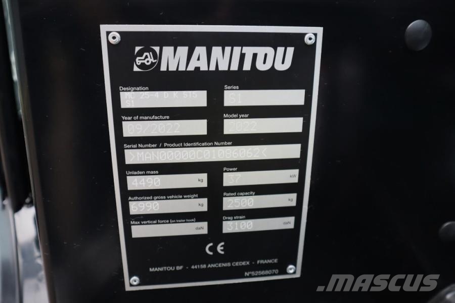 Manitou MC25-4 Valid Inspection, *Guarantee, Diesel, 4x4 Maastotrukit