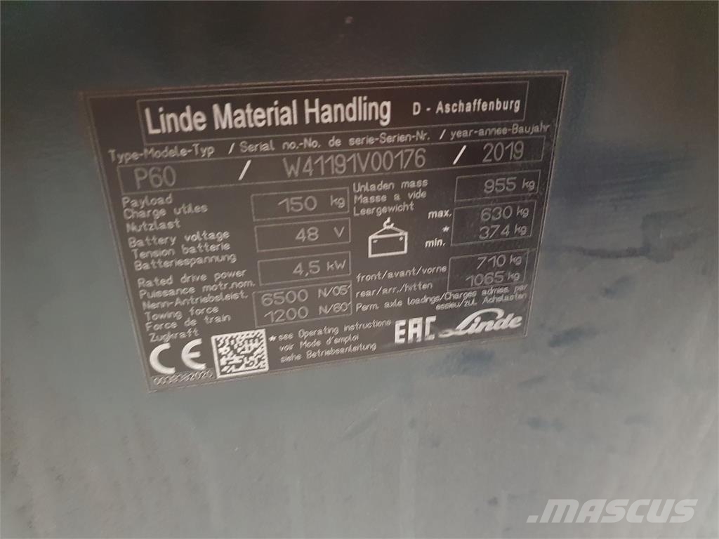 Linde P60 Vetotrukit