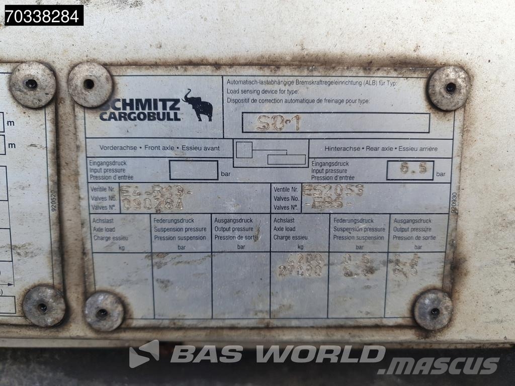 Schmitz Cargobull S01 3 axles 2x Liftas APK 01/27 Schuifzeilen
