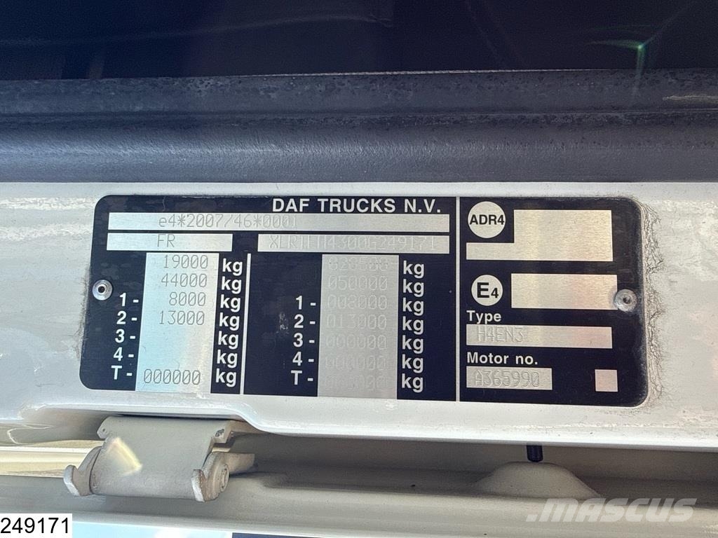 DAF XF 480 EURO 6, PTO 曳引機組件