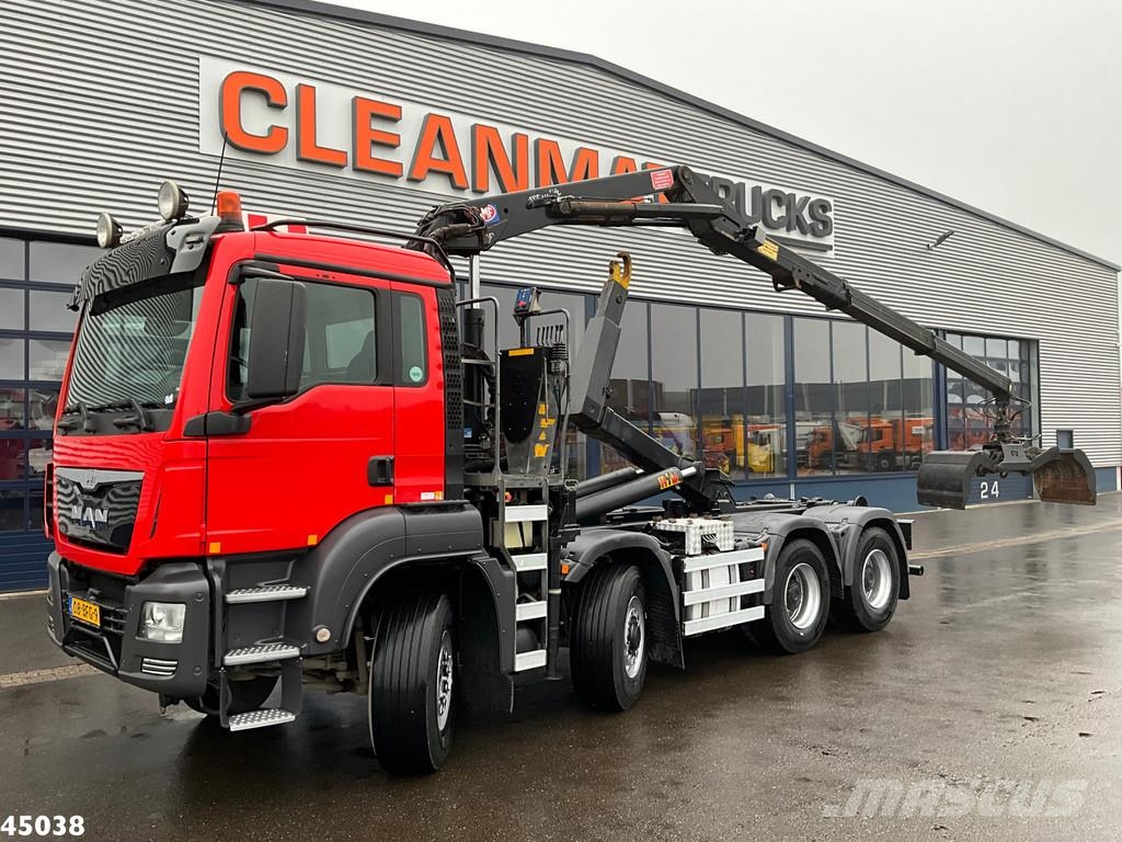 MAN TGS 35.400 8x6 Euro 6 HMF 16 Tonmeter Z-kraan Camion cu carlig de ridicare