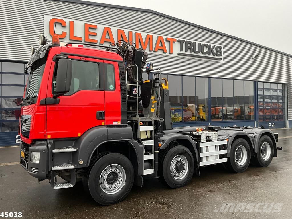 MAN TGS 35.400 8x6 Euro 6 HMF 16 Tonmeter Z-kraan Camion cu carlig de ridicare