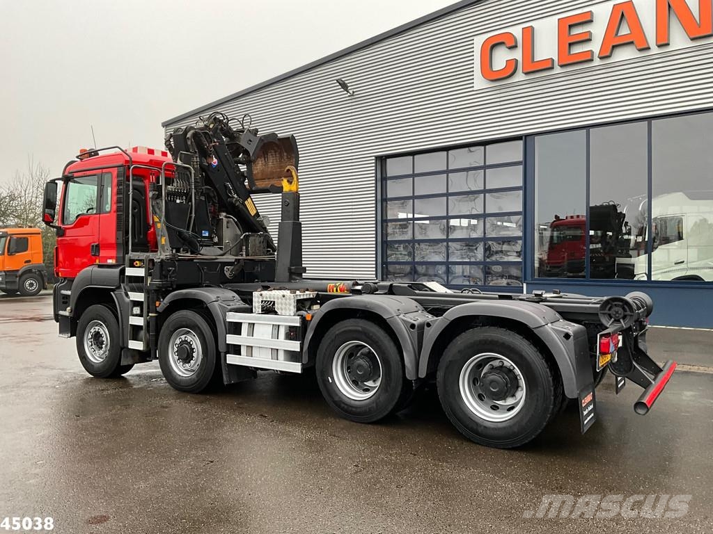 MAN TGS 35.400 8x6 Euro 6 HMF 16 Tonmeter Z-kraan Camion cu carlig de ridicare