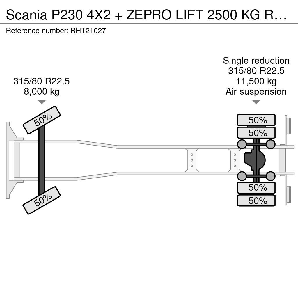Scania P230 4X2 + ZEPRO LIFT 2500 KG Kamioni sa ciradom
