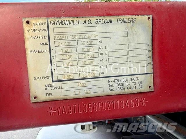Faymonville 3 x Achse Gelenkt Mit Funk SAF / 2 x Verlängerbar Ημιρυμούλκες με χαμηλό δάπεδο