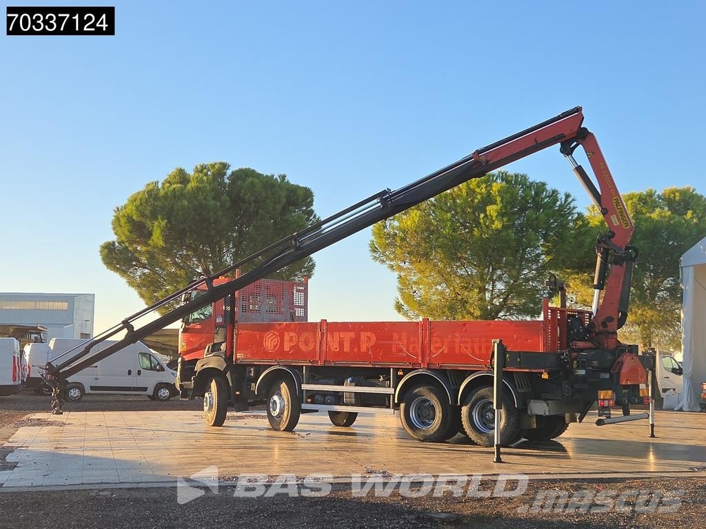 Renault K 430 K 8X4 Grua Palfinger PK 22002 EH Mando Suspe Pritschenwagen/Pritschenwagen mit Seitenklappe