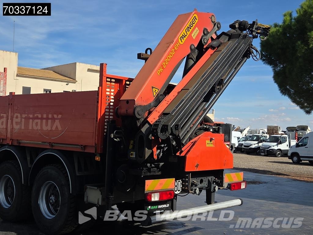 Renault K 430 K 8X4 Grua Palfinger PK 22002 EH Mando Suspe Pritschenwagen/Pritschenwagen mit Seitenklappe