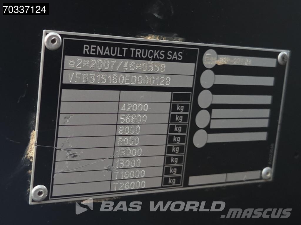 Renault K 430 K 8X4 Grua Palfinger PK 22002 EH Mando Suspe Pritschenwagen/Pritschenwagen mit Seitenklappe