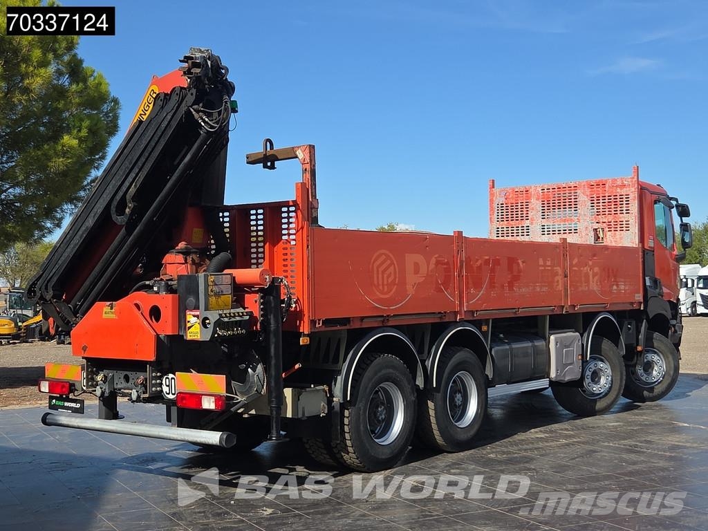 Renault K 430 K 8X4 Grua Palfinger PK 22002 EH Mando Suspe Pritschenwagen/Pritschenwagen mit Seitenklappe