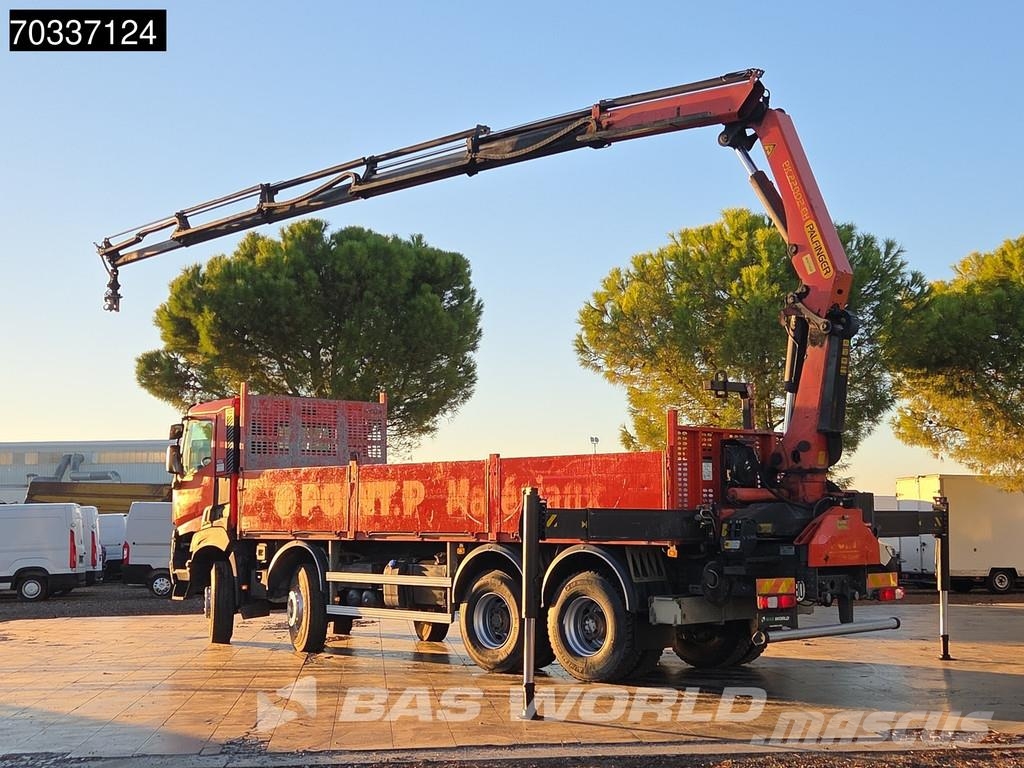 Renault K 430 K 8X4 Grua Palfinger PK 22002 EH Mando Suspe Pritschenwagen/Pritschenwagen mit Seitenklappe