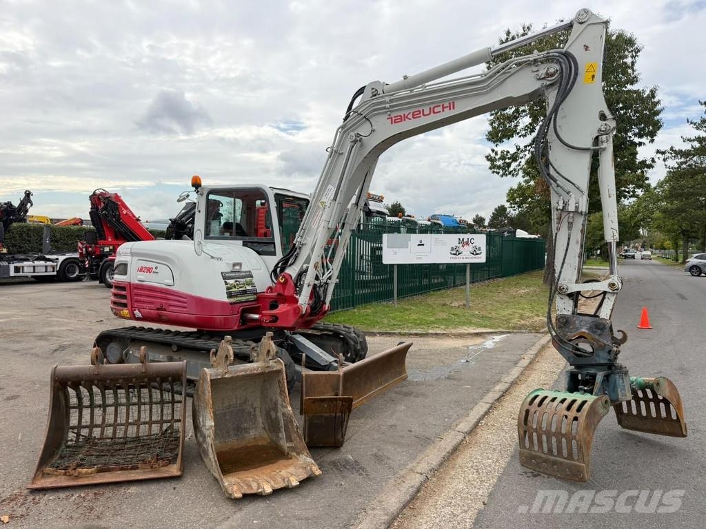 Takeuchi TB290 + SORTEERGRIJPER / SORTING GRAB + 3 BUCKETS Minibagger < 7t