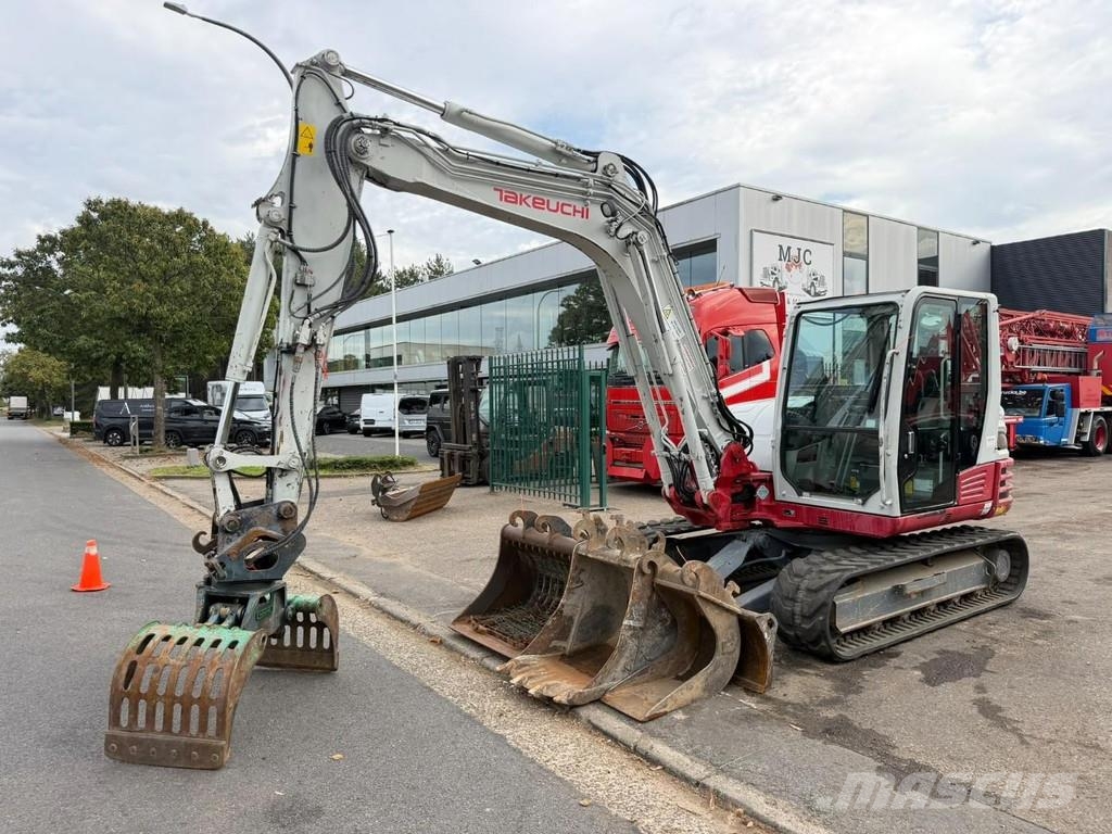 Takeuchi TB290 + SORTEERGRIJPER / SORTING GRAB + 3 BUCKETS Minibagger < 7t