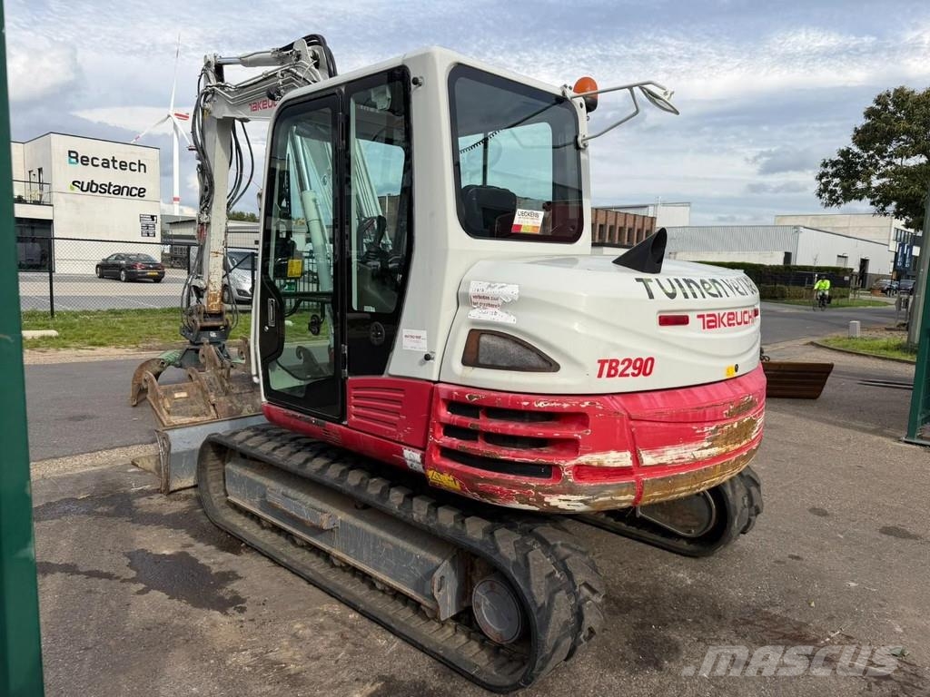 Takeuchi TB290 + SORTEERGRIJPER / SORTING GRAB + 3 BUCKETS Minibagger < 7t