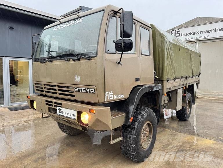 Steyr 12M18 4x4 stake body - ex. military truck Curtain sider trucks