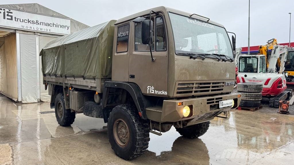 Steyr 12M18 4x4 stake body - ex. military truck Curtain sider trucks
