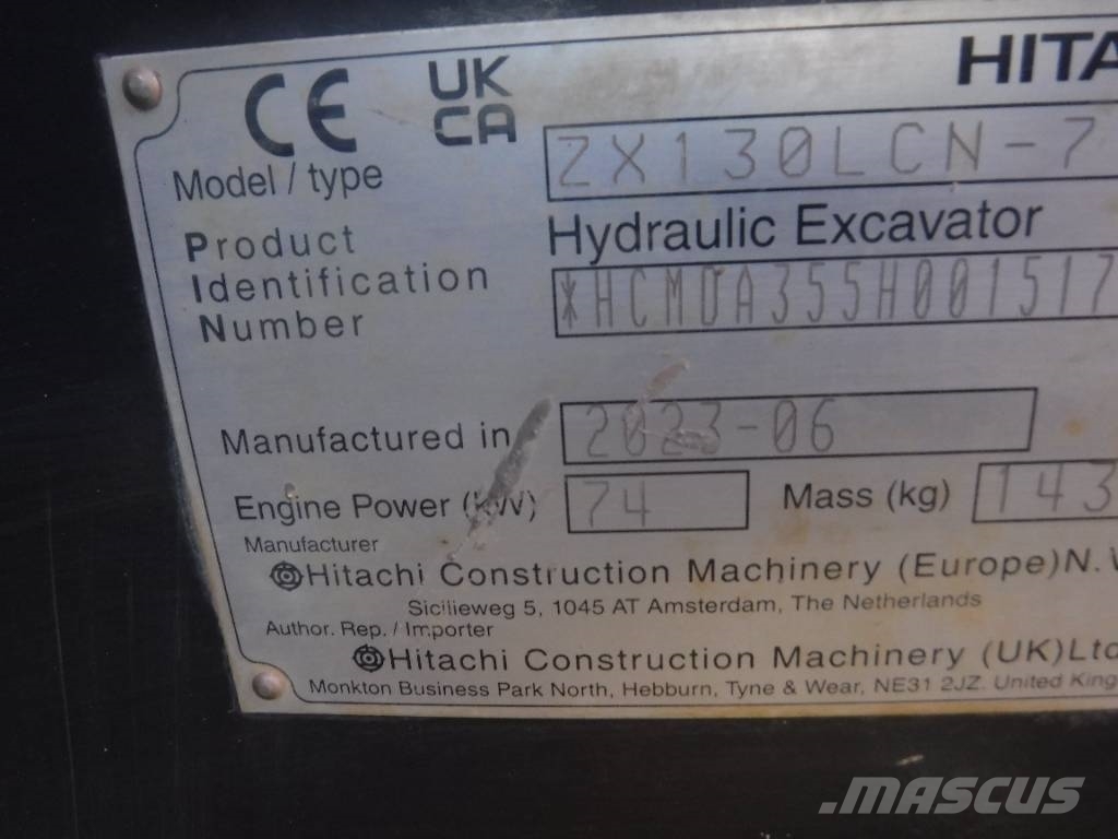 Hitachi ZX 130 LC N-7 Rupsgraafmachines