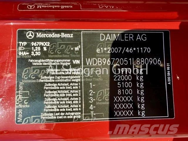 Mercedes-Benz Atego 1218 Kipper + Kran MKG HLK 76/Eu6/157tkm Camion plateau ridelle avec grue