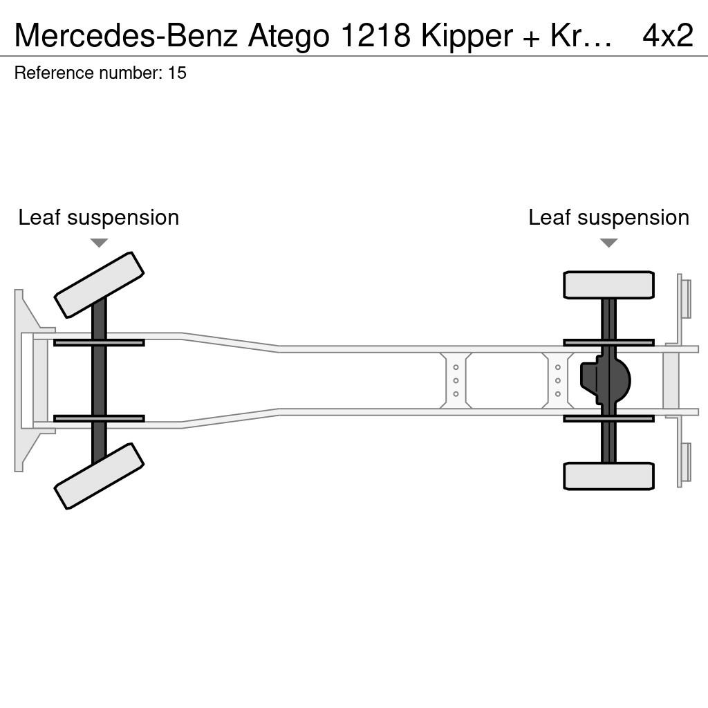 Mercedes-Benz Atego 1218 Kipper + Kran MKG HLK 76/Eu6/157tkm Camion plateau ridelle avec grue
