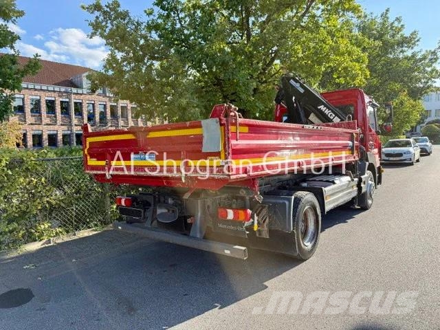 Mercedes-Benz Atego 1218 Kipper + Kran MKG HLK 76/Eu6/157tkm Camion plateau ridelle avec grue