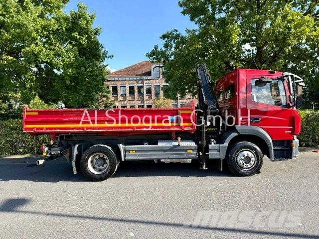 Mercedes-Benz Atego 1218 Kipper + Kran MKG HLK 76/Eu6/157tkm Camion plateau ridelle avec grue