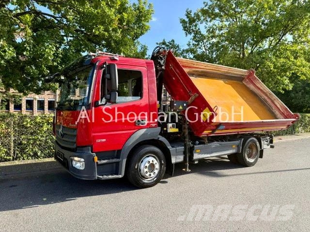 Mercedes-Benz Atego 1218 Kipper + Kran MKG HLK 76/Eu6/157tkm Camion plateau ridelle avec grue