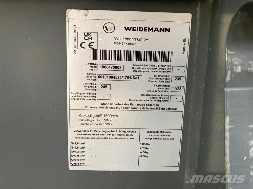 Kramer 1600 mm Vielzweckgabel Навесное оборудование и запчасти