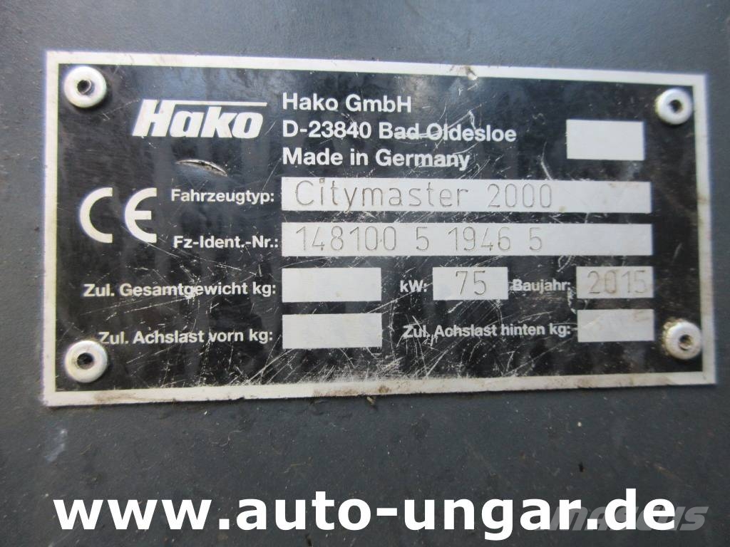 Hako CityMaster CM 2000 Bj. 2015 2-Besen-System 4-Rad L كناسات