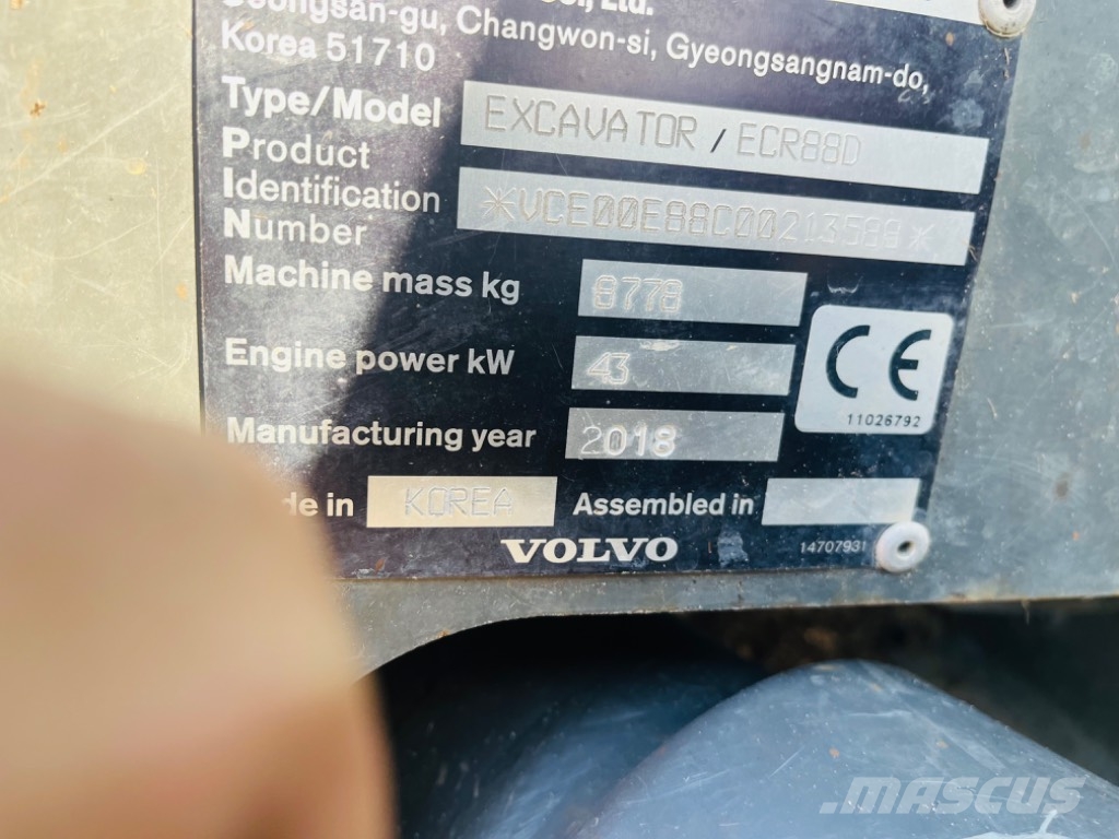 Volvo ECR 88 D Gravemaskiner på larvebånd