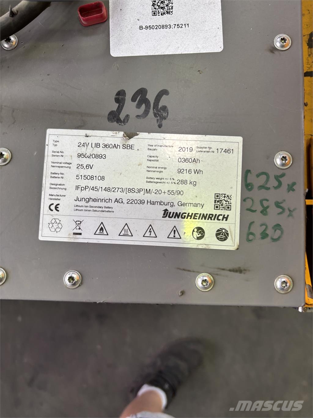 Jungheinrich ERE 225 Li-lon 포크리프트
