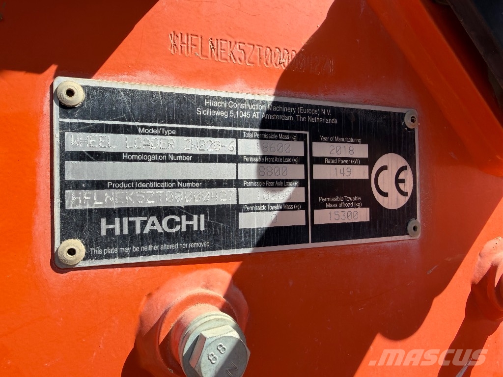 Hitachi 19to WheelLoader ZW 220-6 Quickhitch AC ZSA 250 31 لوادر بعجل