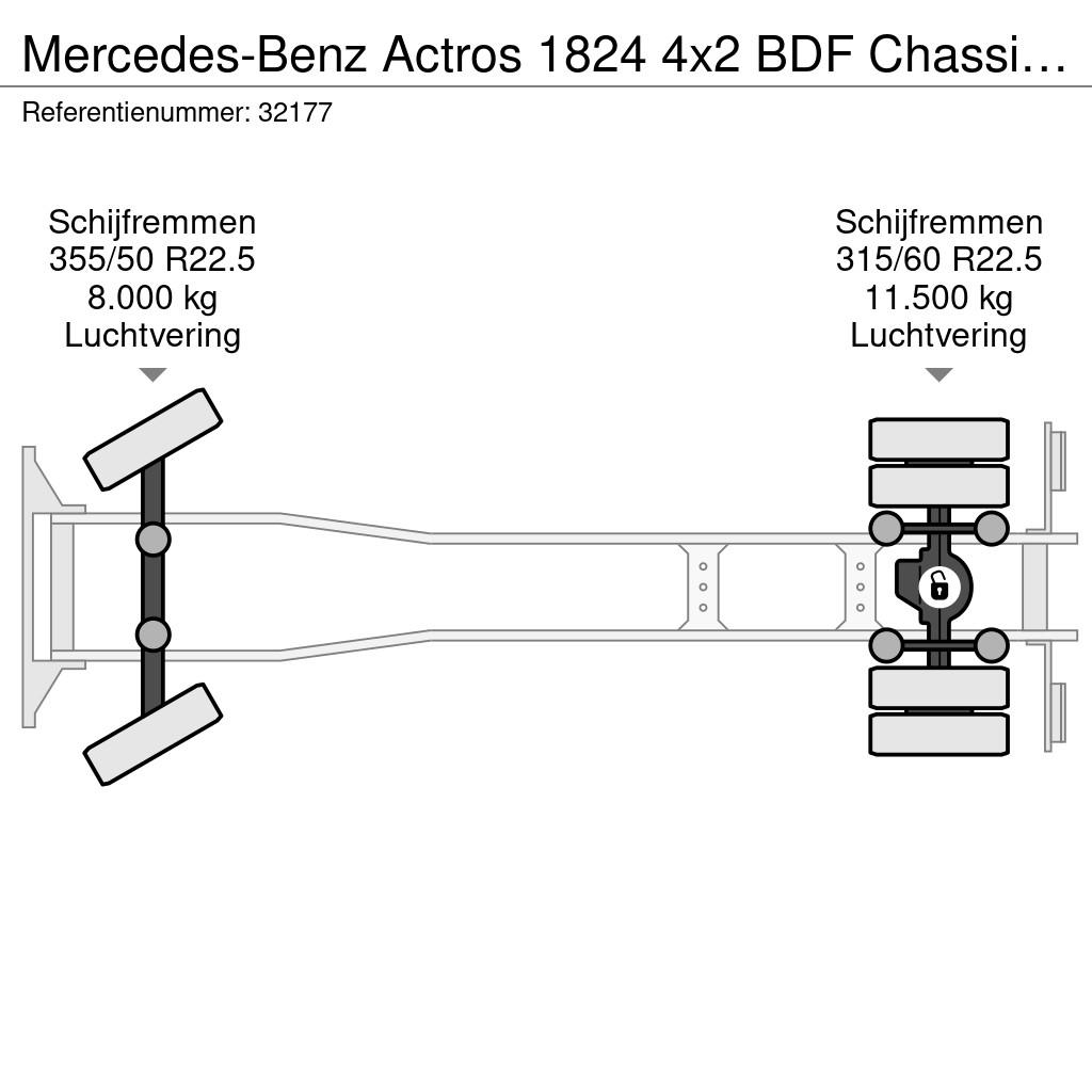 Mercedes-Benz Actros 1824 4x2 BDF Chassis Euro 6 *432 Tkm* Full Razstavljivi tovornjaki z žičnimi dvigali