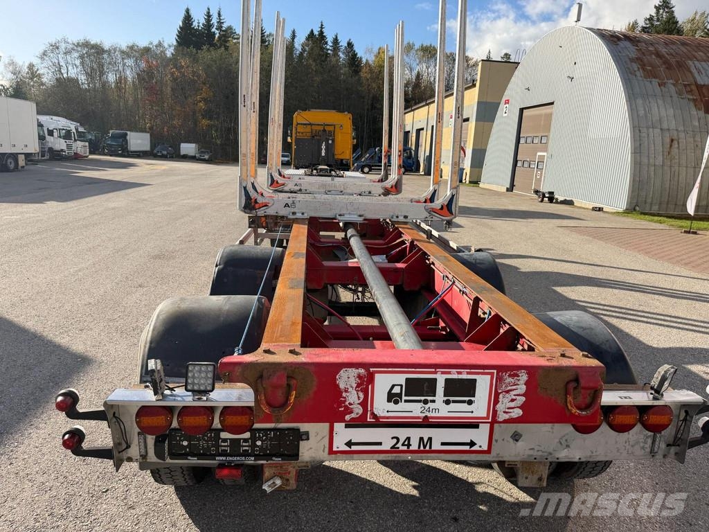 Närko 4 AXLE + AXLE LIFTING + SLIDING TIMBER POST Прицепы Лесовозы
