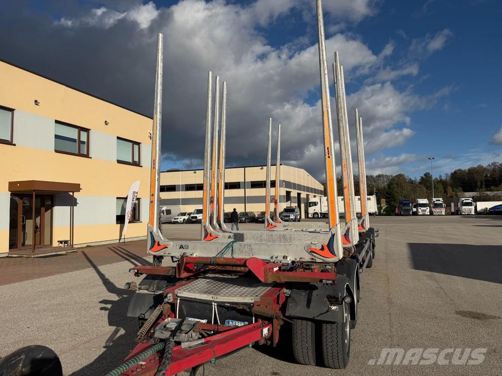 Närko 4 AXLE + AXLE LIFTING + SLIDING TIMBER POST Прицепы Лесовозы