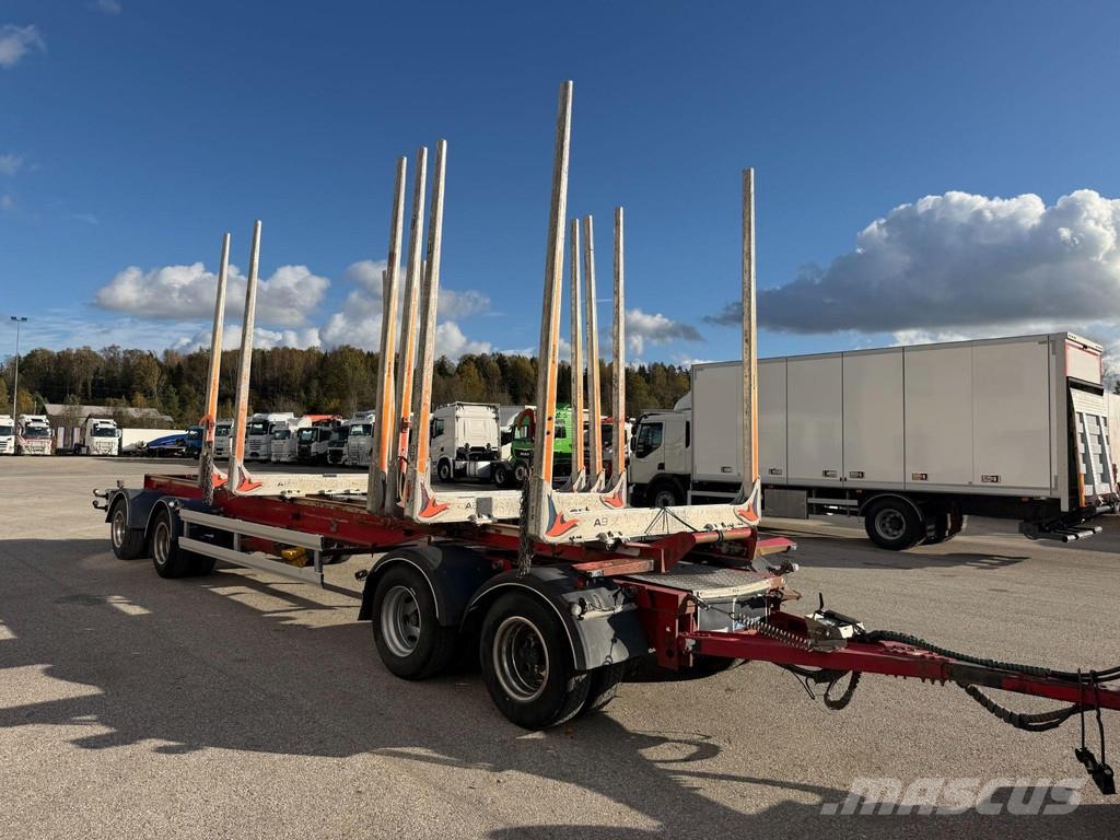 Närko 4 AXLE + AXLE LIFTING + SLIDING TIMBER POST Прицепы Лесовозы