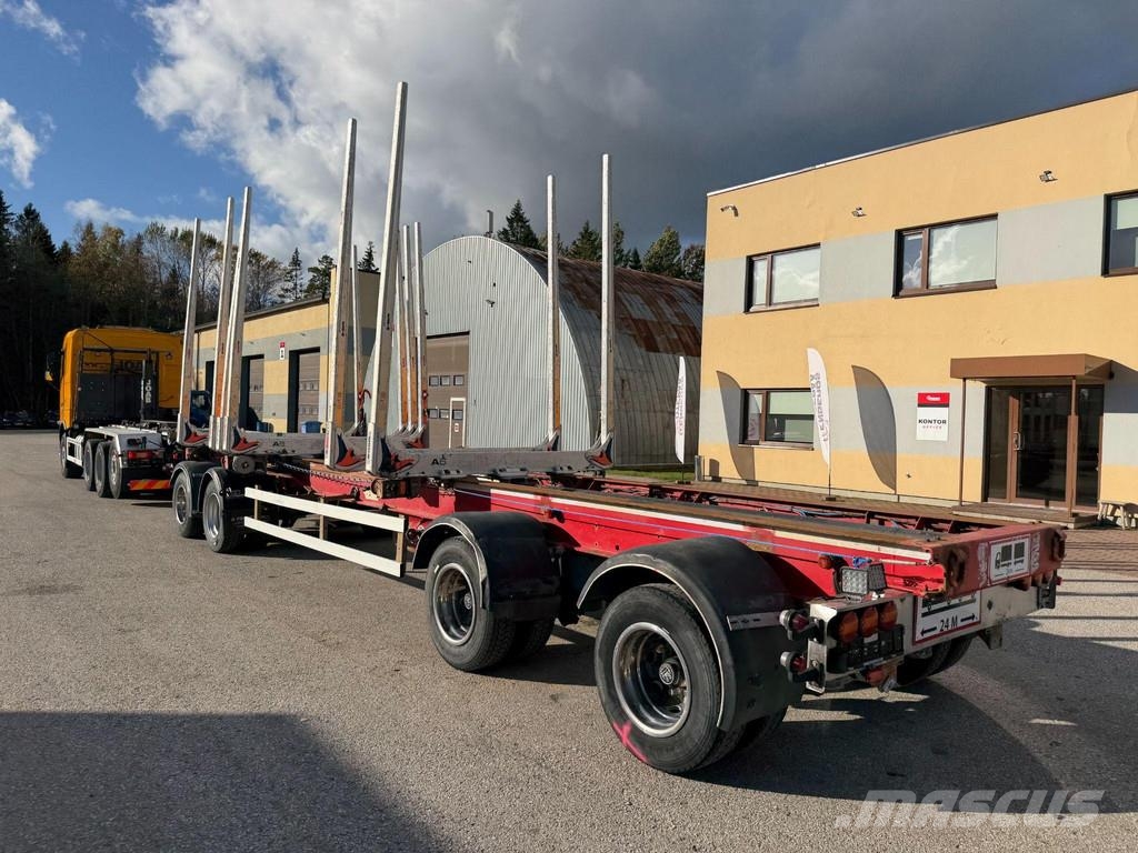 Närko 4 AXLE + AXLE LIFTING + SLIDING TIMBER POST Прицепы Лесовозы